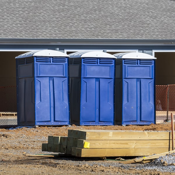 how often are the porta potties cleaned and serviced during a rental period in Baker WV